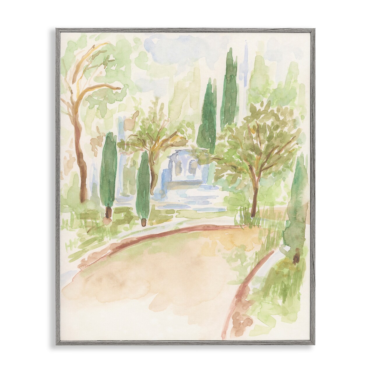 Stupell Industries Path to Cottage Abstract Framed Giclee Wall Art Design by June Erica Vess